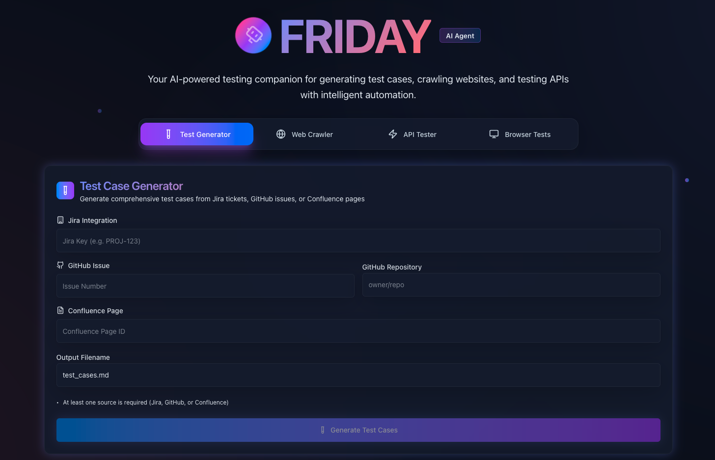 Friday - AI Testing Agent